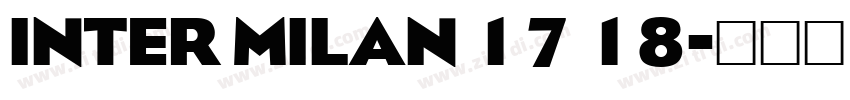Inter Milan 17 18字体转换